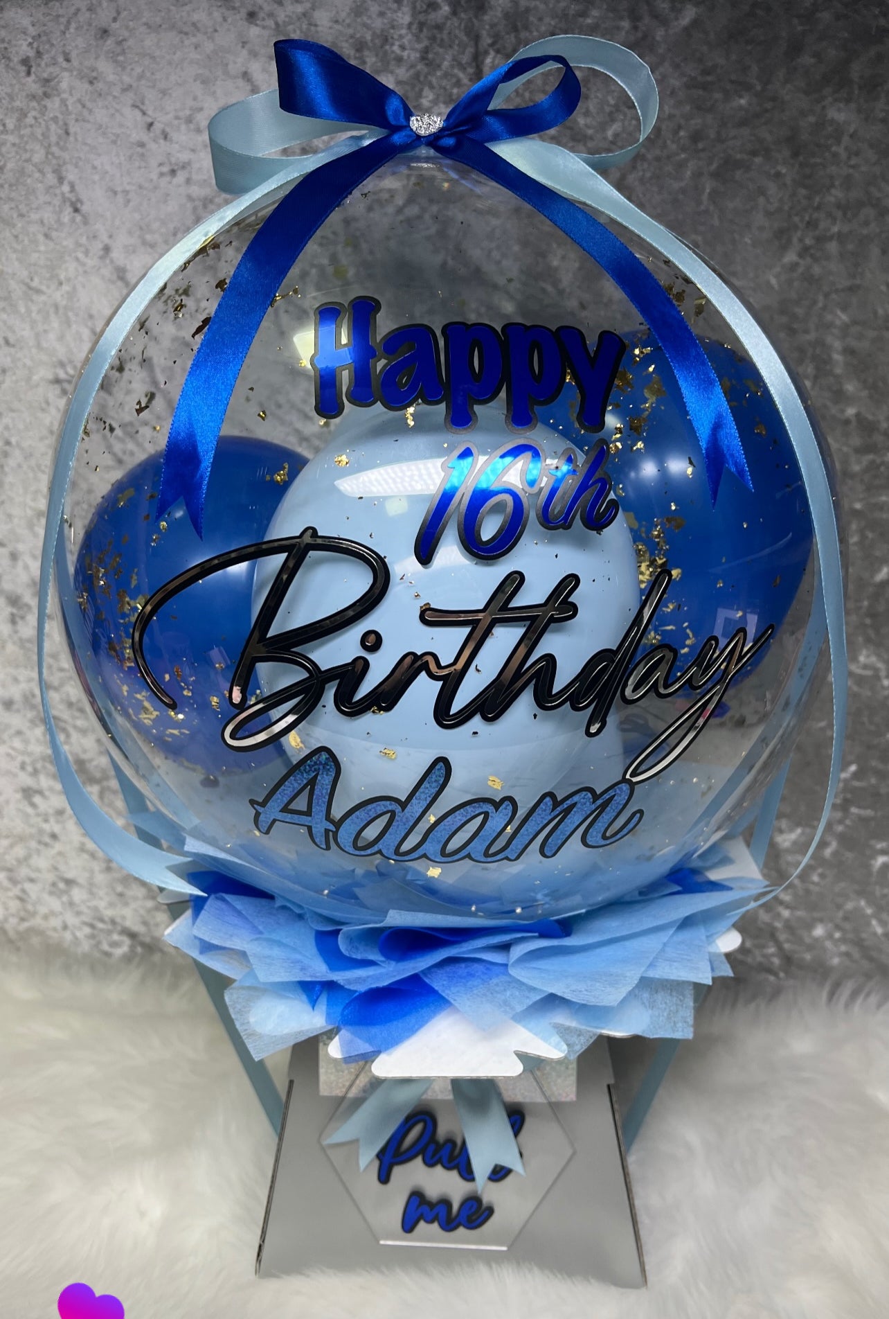 Personalised surprise Money Birthday bobo balloon bouquet(money not included!!)