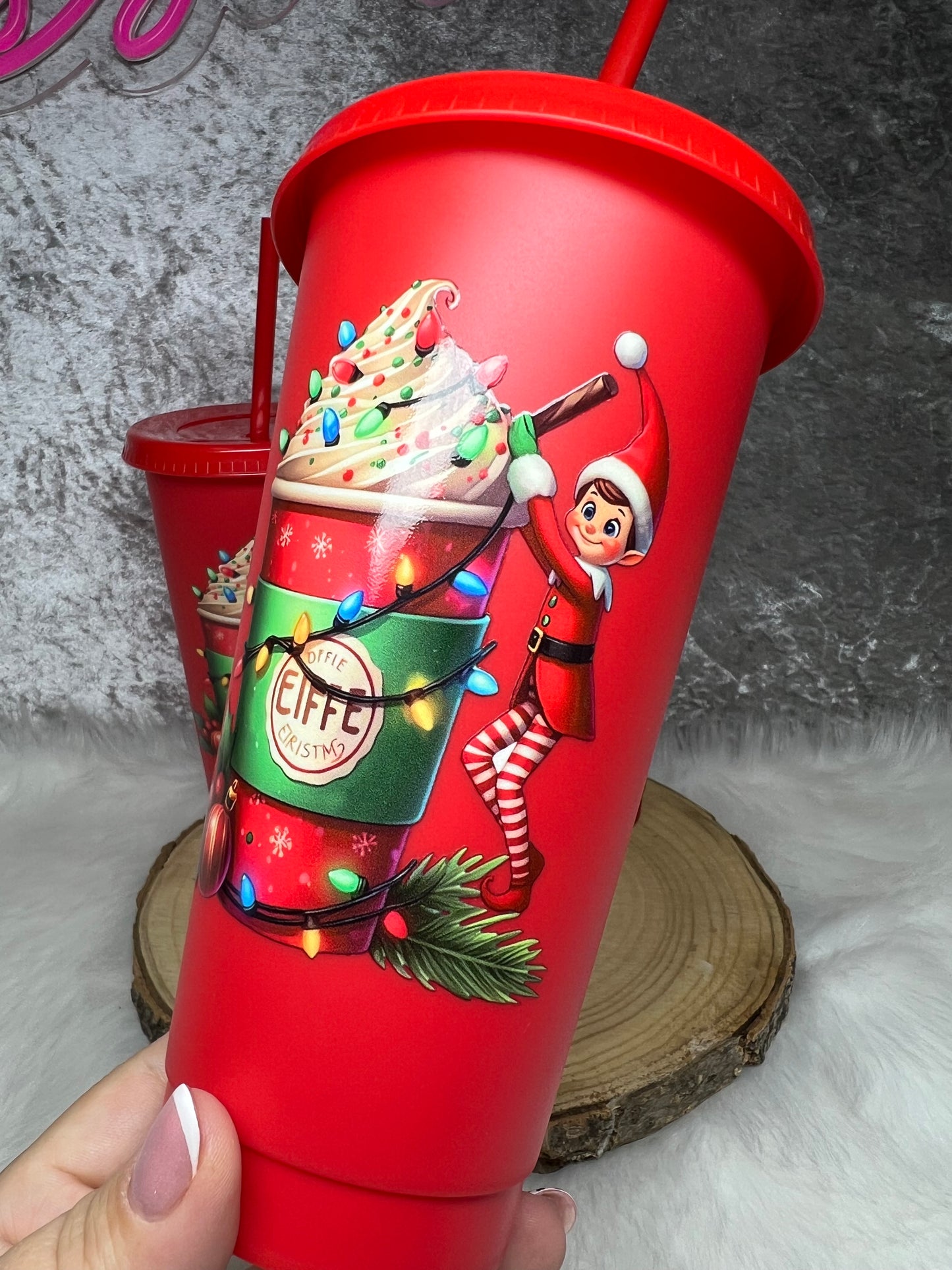 Elf red cold cup