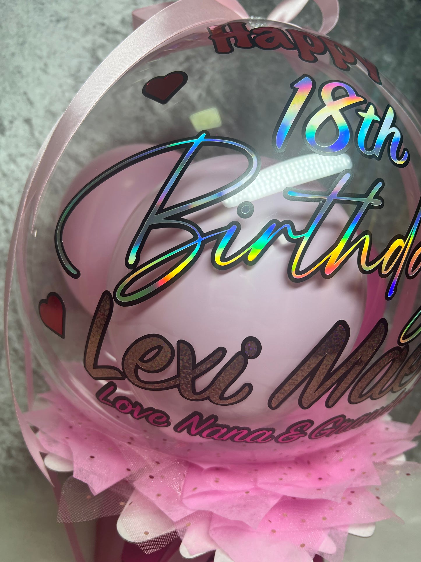 Personalised surprise Money Birthday bobo balloon bouquet(money not included!!) pull out money bouquet