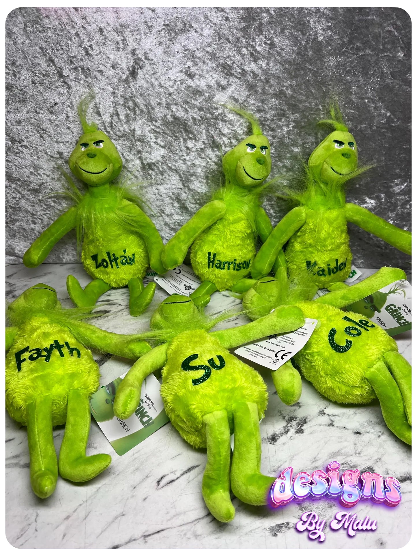 Personalised Grinch Soft Plush Toy for Christmas šāØ, Grinch Christmas Teddy, Personalised Bear, Gift for Little Ones