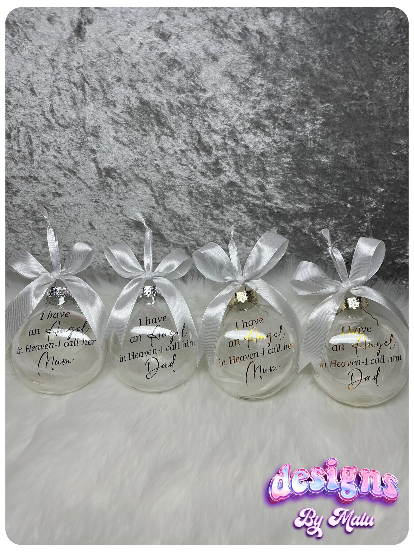 Personalised Christmas Memorial Ornaments 🎄🕊️ (stand NOT included)