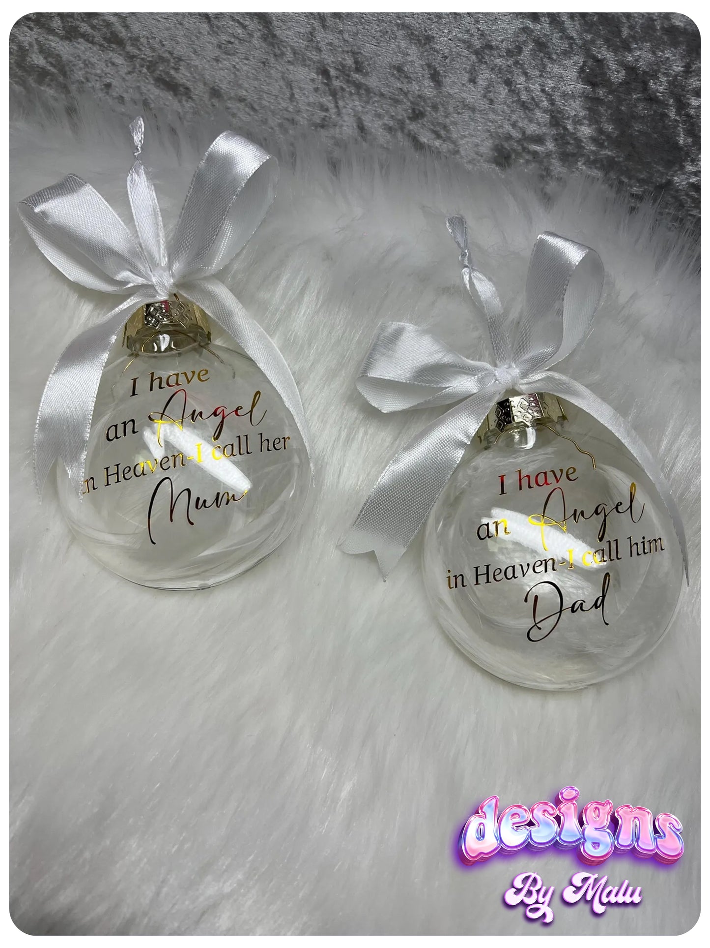 Personalised Christmas Memorial Ornaments 🎄🕊️ (stand NOT included)
