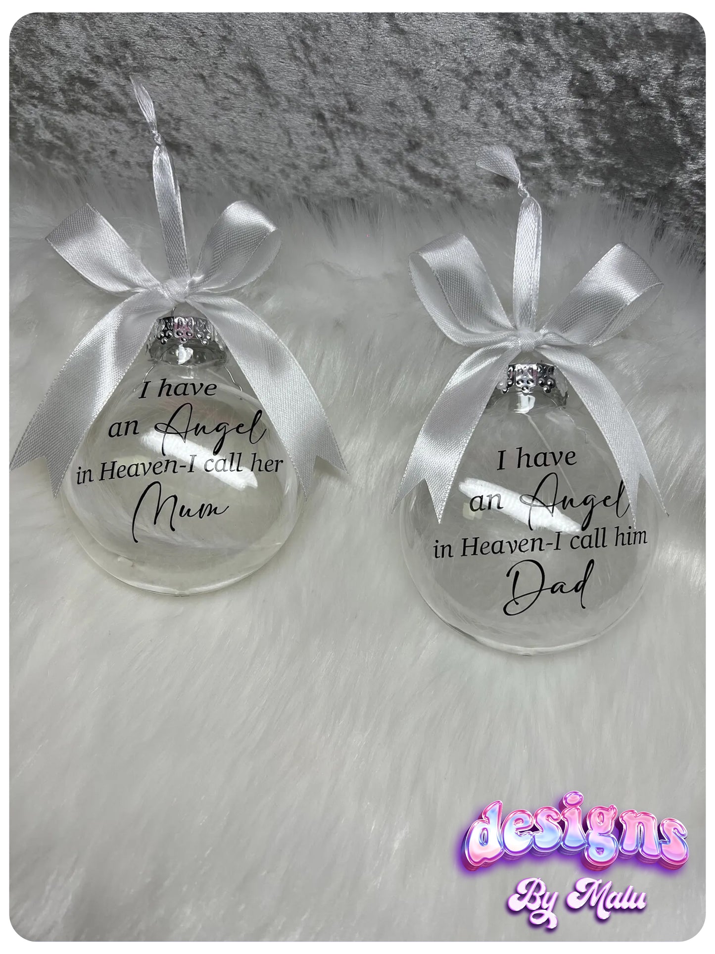Personalised Christmas Memorial Ornaments 🎄🕊️ (stand NOT included)