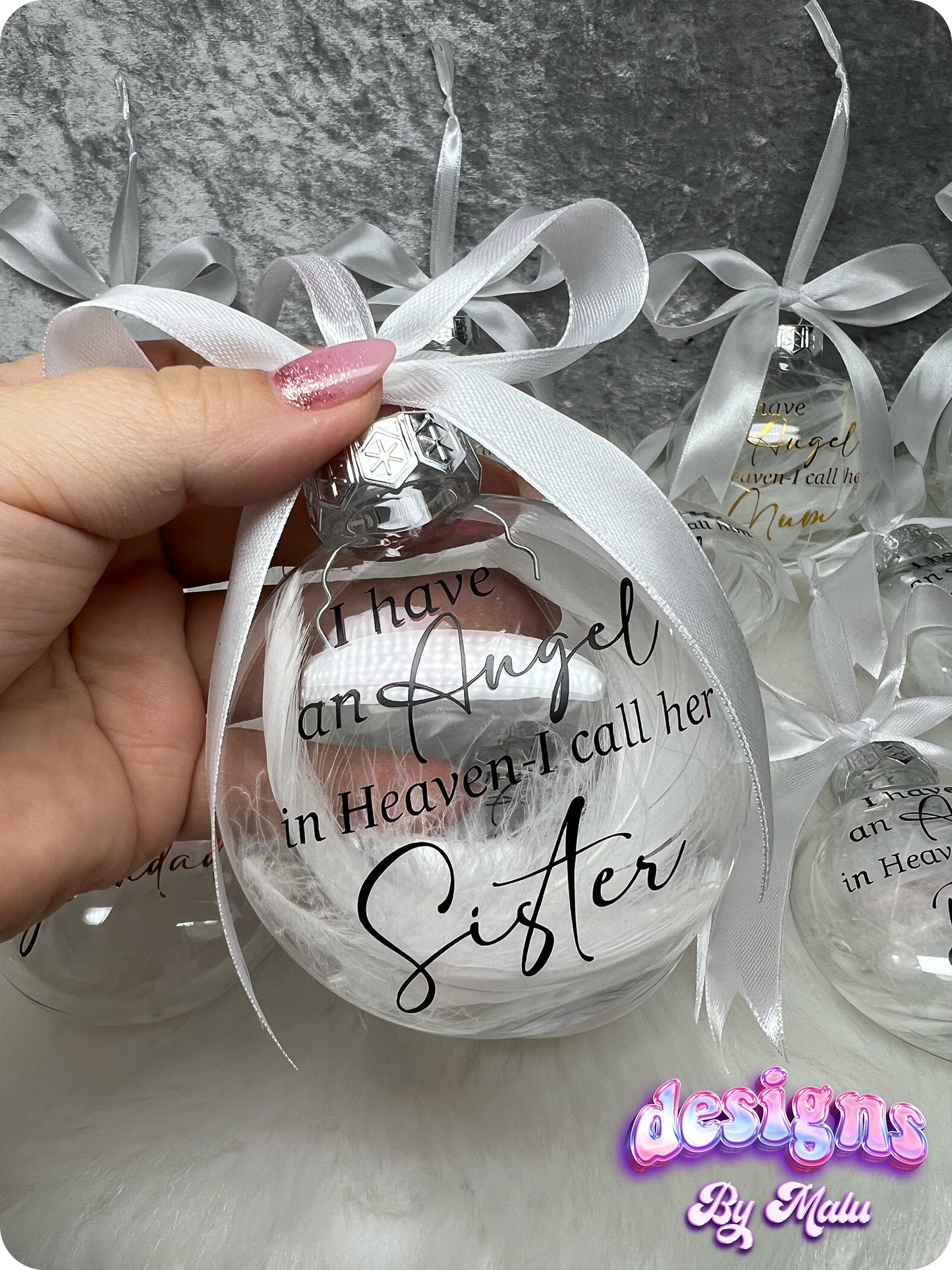 Personalised Christmas Memorial Ornaments 🎄🕊️ (stand NOT included)