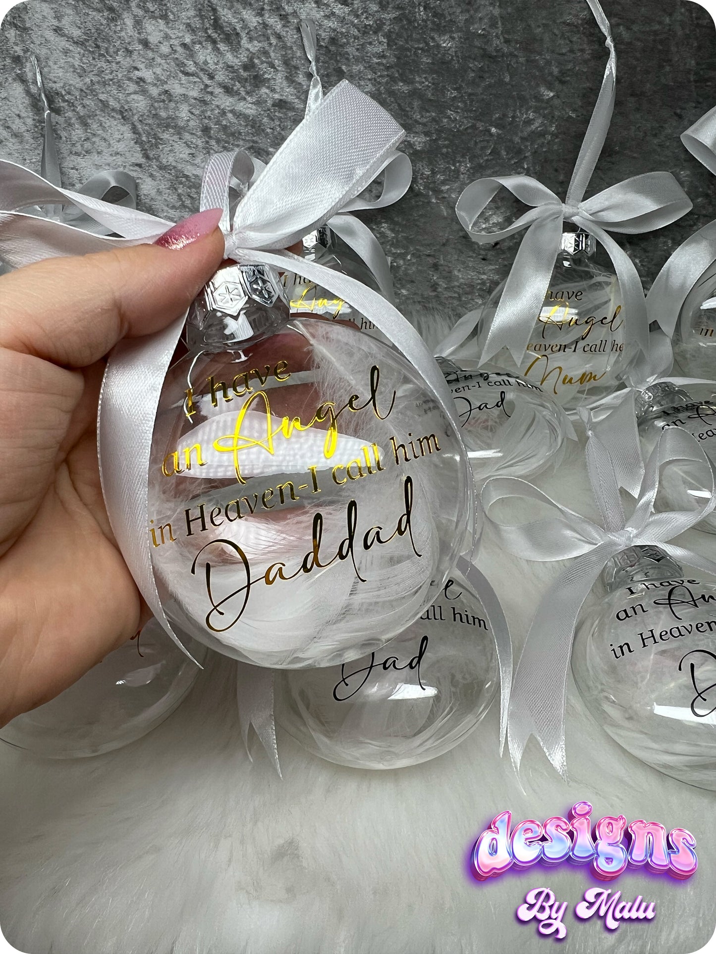 Personalised Christmas Memorial Ornaments 🎄🕊️ (stand NOT included)