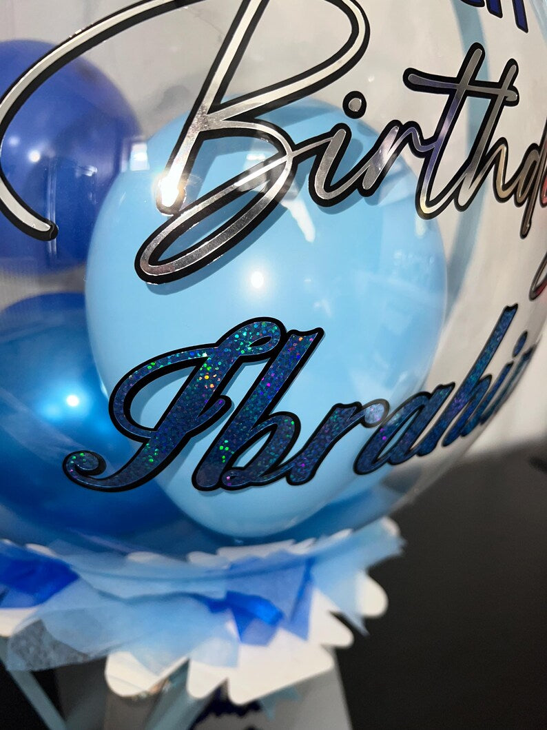 Personalised surprise Money Birthday bobo balloon bouquet(money not included!!)