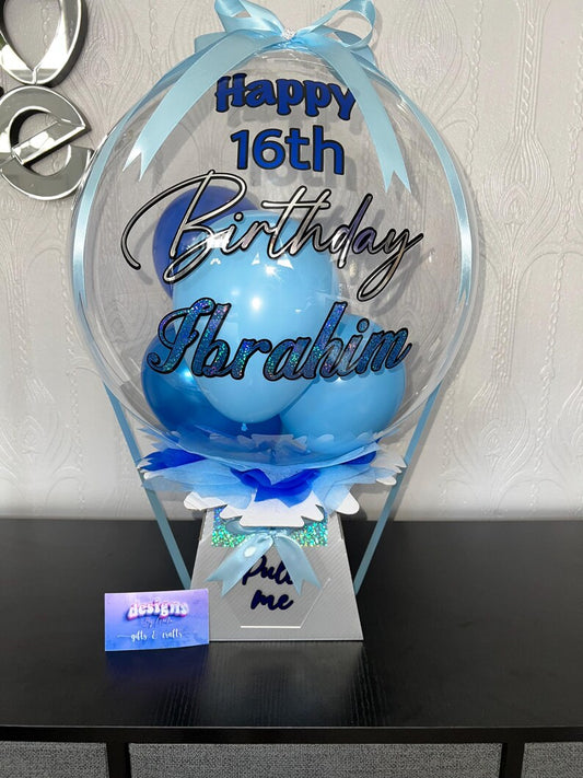 Personalised surprise Money Birthday bobo balloon bouquet(money not included!!)