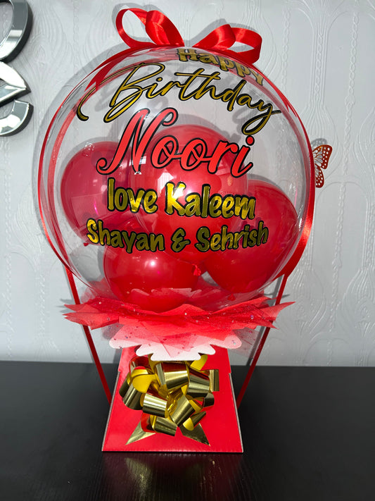 Personalised Birthday bobo balloon bouquet