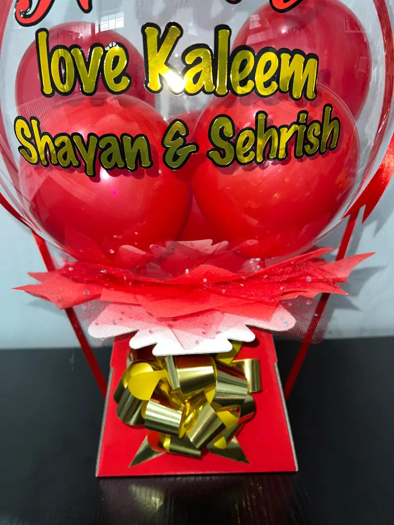 Personalised Birthday bobo balloon bouquet
