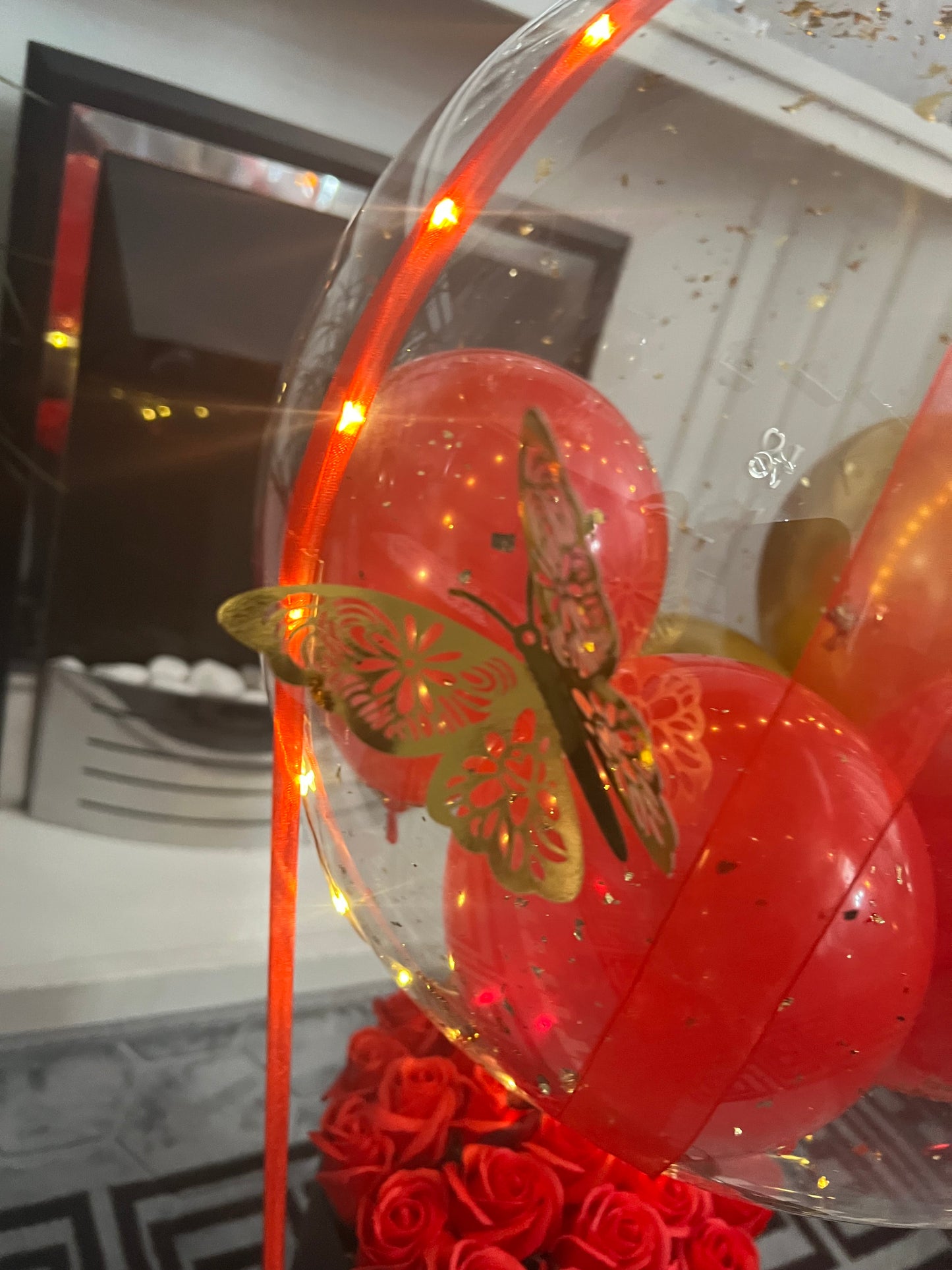 🎈 Huge Elegant LED Balloon & Rose Box Gift for Happy Birthday or any occasion