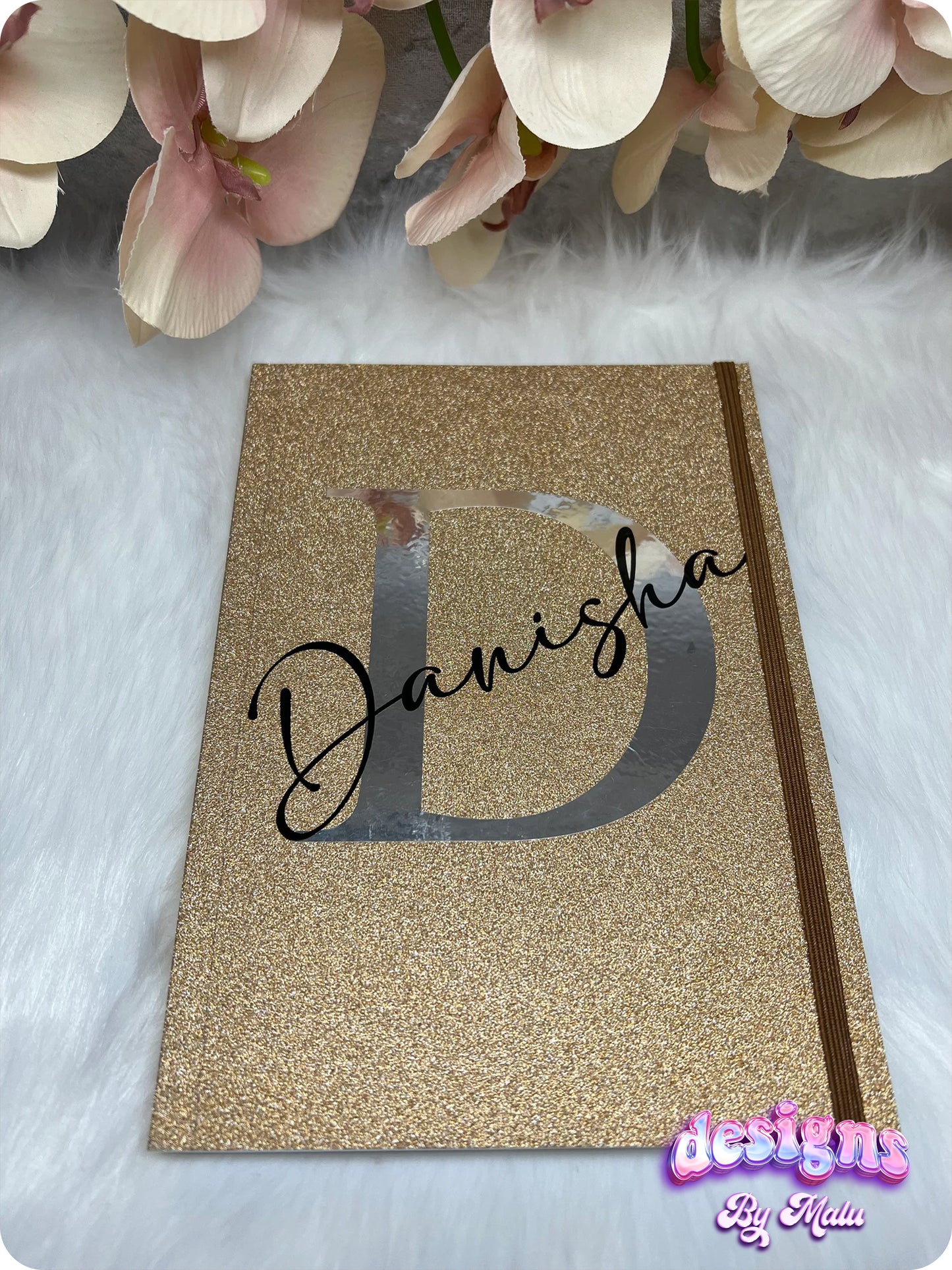 Personalised Initial A5 Glittery Notebook Stationary Gift Set 🎁✨, Gift for Her, Gift for Teacher