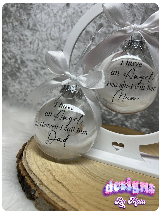 Personalised Christmas Memorial Ornaments 🎄🕊️ (stand NOT included)