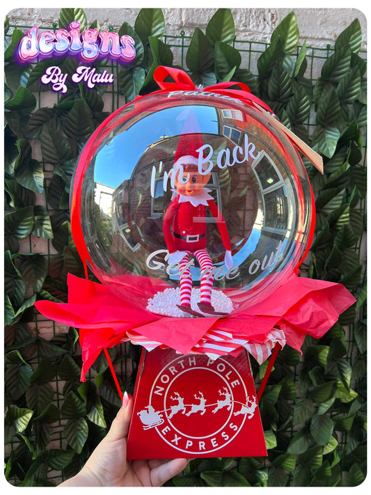 Pre -Order Personalised Elf Arrival Bobo Balloon Box 🎄